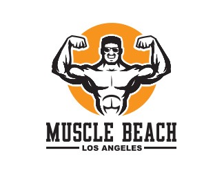 Projektowanie logo dla firm online MUSCLE BEACH GYM
